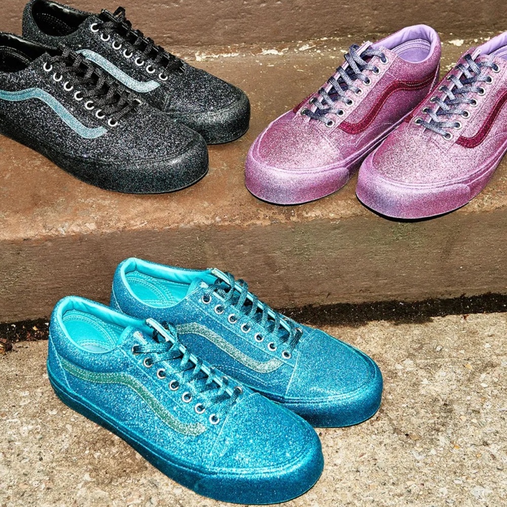 Vans Opening Ceremony x Old Skool Glitter Pack Turquoise Blue Sparkle W10 M8.5